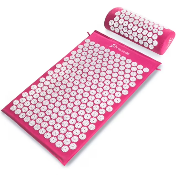 Gift ideas for moms’ first Mother’s Day: The pink ProsourceFit Acupressure Mat and Pillow Set