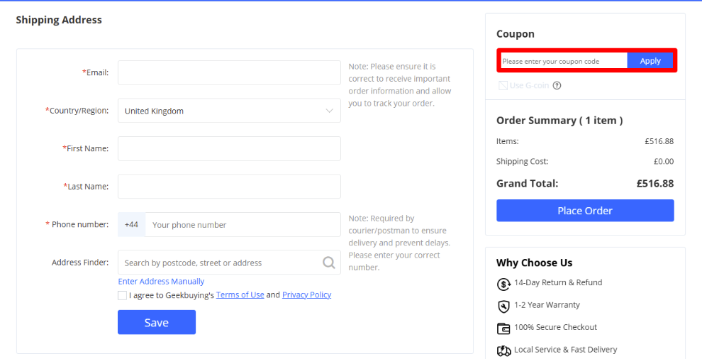 Paste your code in the red box to get your discount