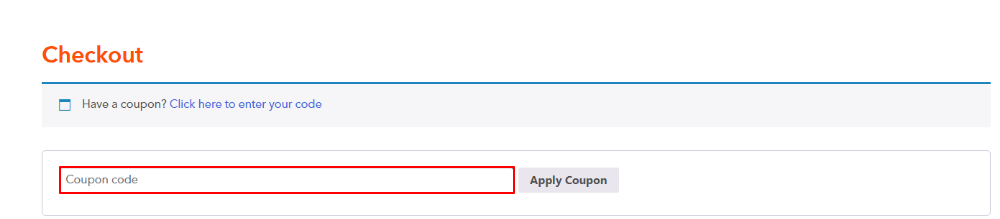 BeFibre checkout page where you paste a code