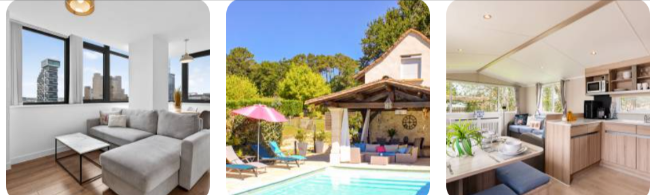 three of the HomeToGo beautiful locations with good decorations