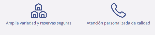 ventajas de reservar en casamundo sobre fondo gris y letras azules