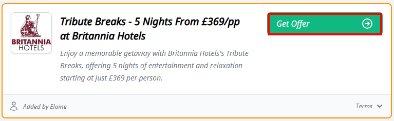A red box will redirect to Britannia Hotels' website