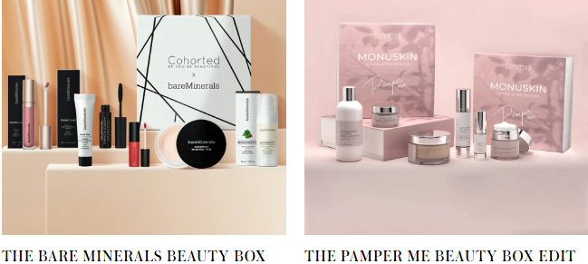 the pamper me and bare mineraks beaty boxes from Cohorted.png