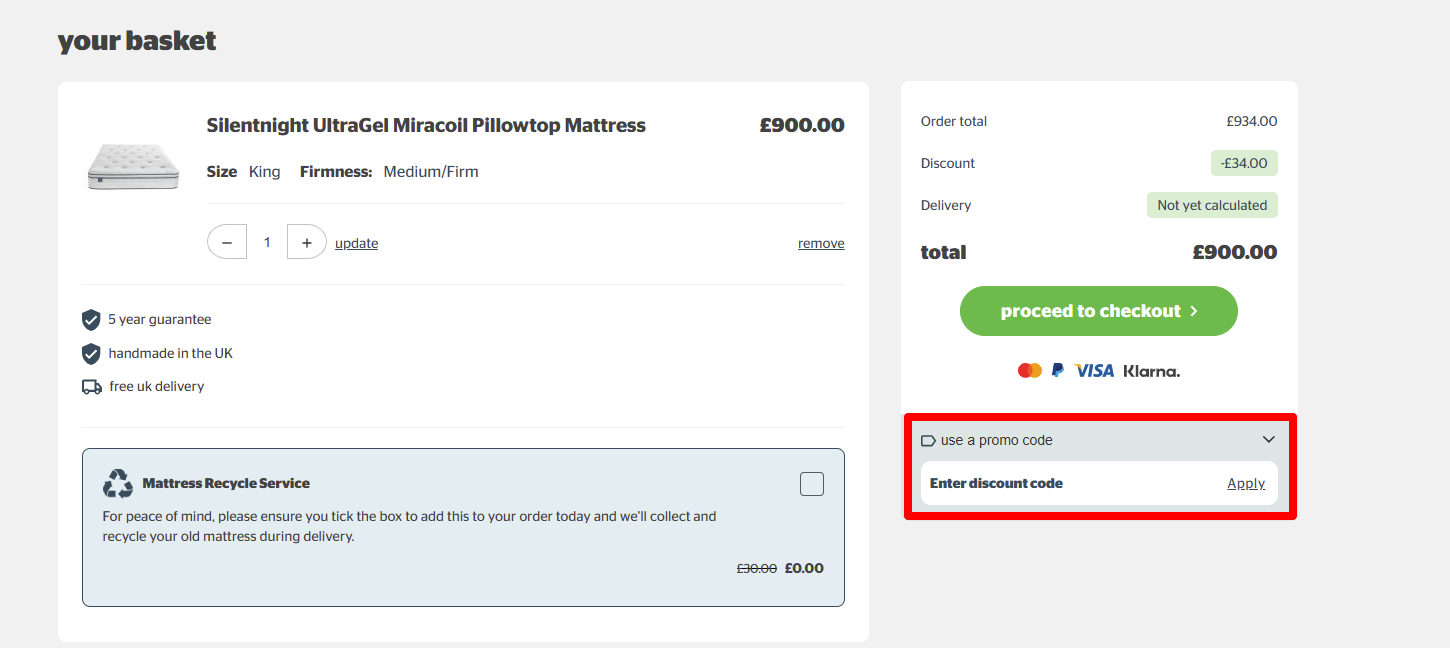 Enter your discount code in the red box below