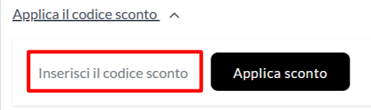 carrello del sito ufficiale GRIFFI dove poter inserire un codice sconto GRIFFI