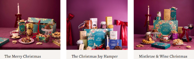 chrismase item are displayed on purple background