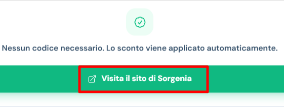 collegamento al sito ufficiale Sorgenia dove poter applicare l'offerta Sorgenia e risparmiare