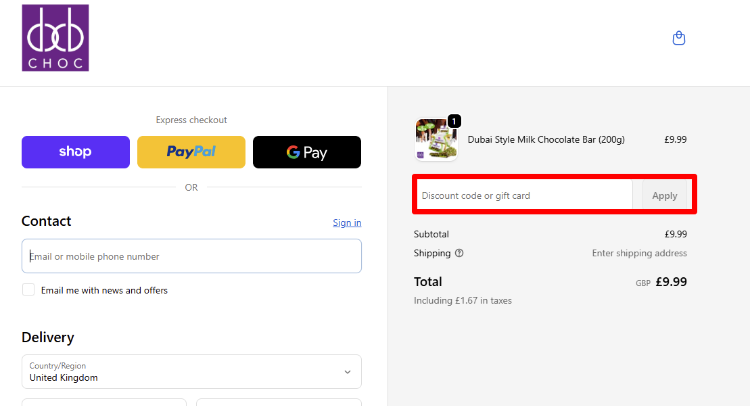 Paste your code and get your price reduction