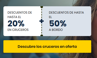descuentos de costa de un 50 y 20% en la web con logo amarillo