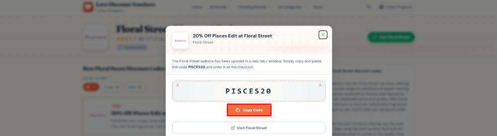 A Floral Street voucher code on Love Discount Vouchers