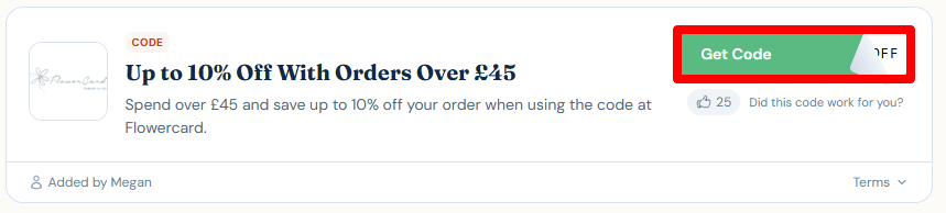 Get your code by clicking in the red box