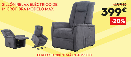 sofá en oferta de conforama de color gris oscuro sobre fondo amarillo