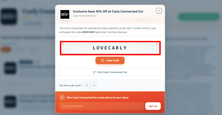 Copy your code and start shopping