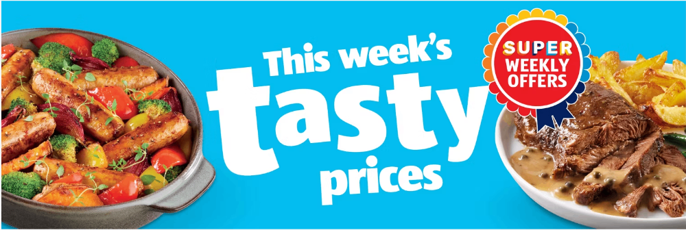 Aldi weekly deal displayed on blue background