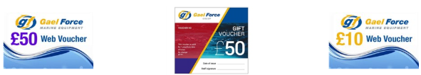 Gael Force Marine different gift vouchers