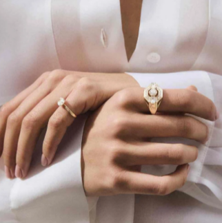 The Gold Beaux Ring from the Heavenly London ring collection
