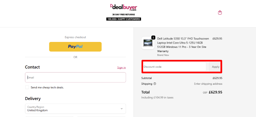 Paste your code to redeem your discount