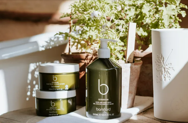 The Bamford sustainable body care and skincare range