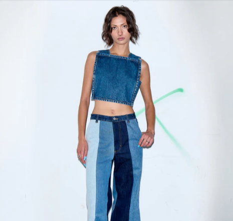 A KSENIASCHNAIDER rework denim set