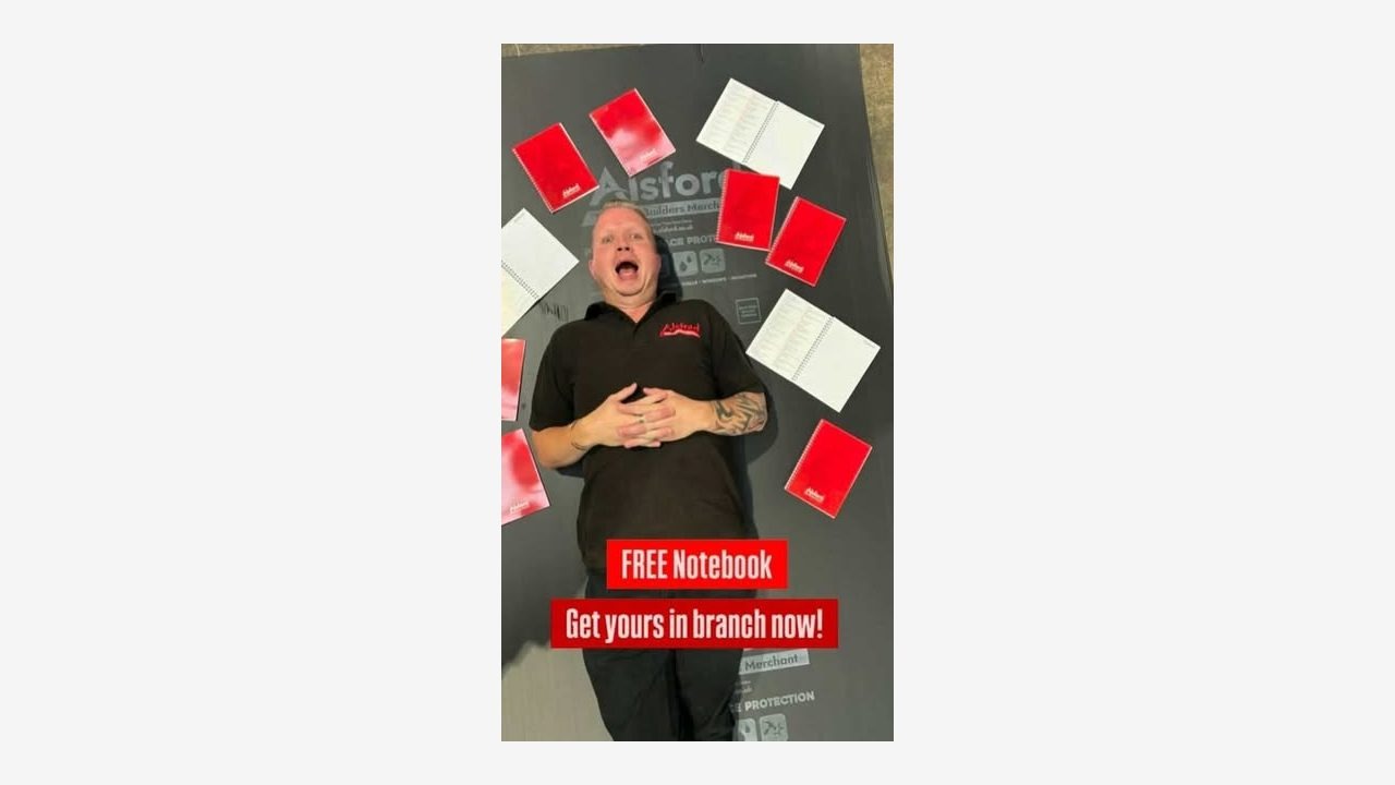 Free Alsford Notebook to Collect in Branch